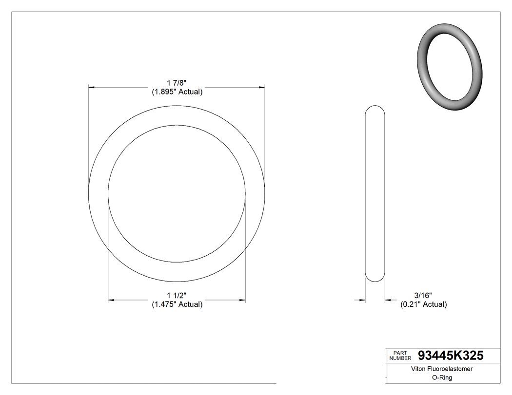 Technical drawing - 93445K325